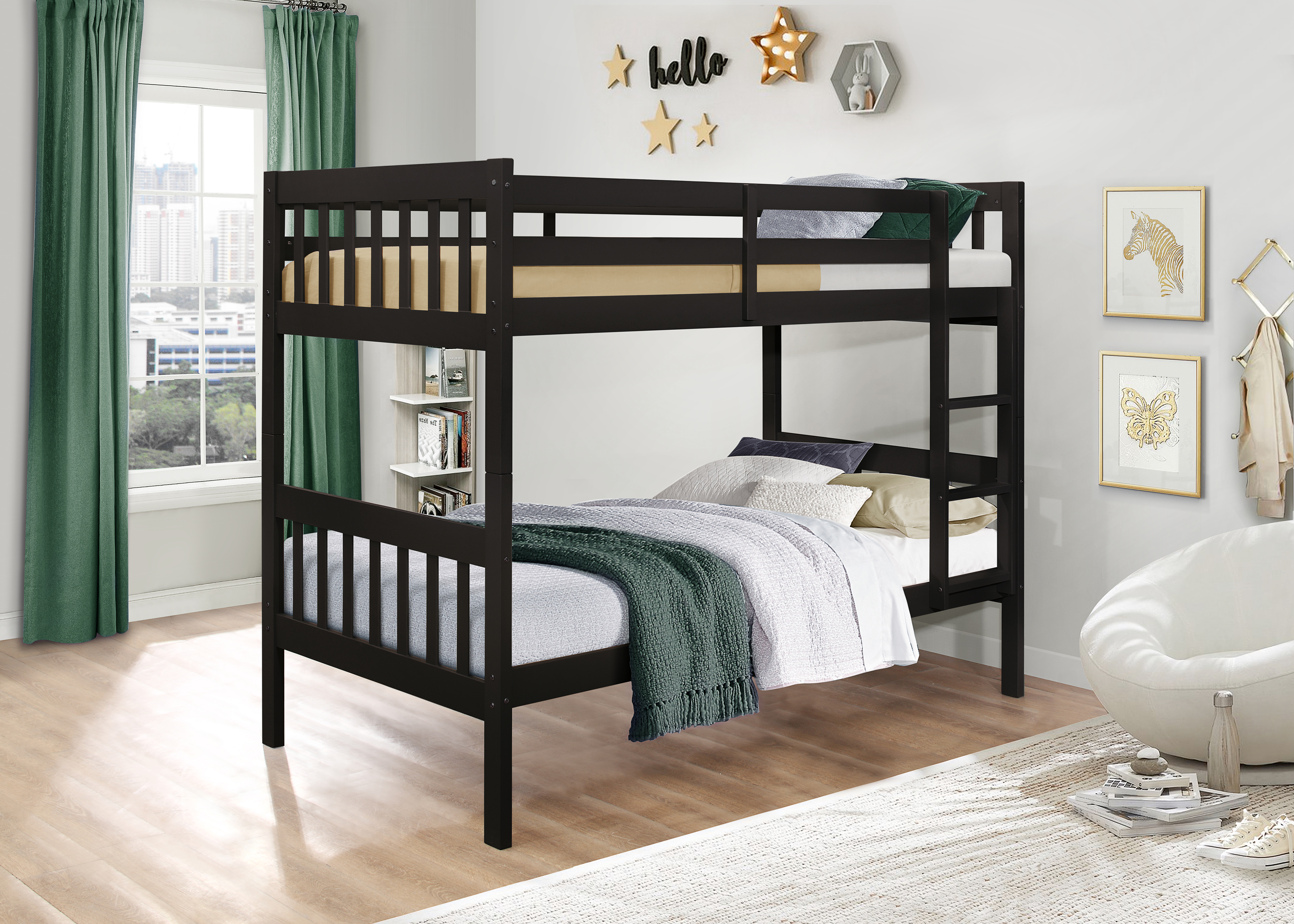 Lulu twin loft bed with storage and bookcase hotsell